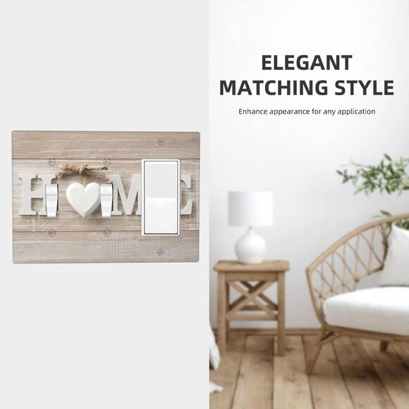 Farmhouse Home Combination Wall Plate 3 Gang Toggle/Toggle/Rocker Switch Cover - Picture 7 of 8